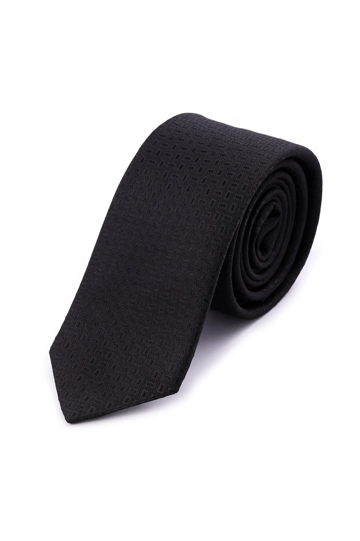 Casual 2.5-inch Slim Black Tie, Navy 35