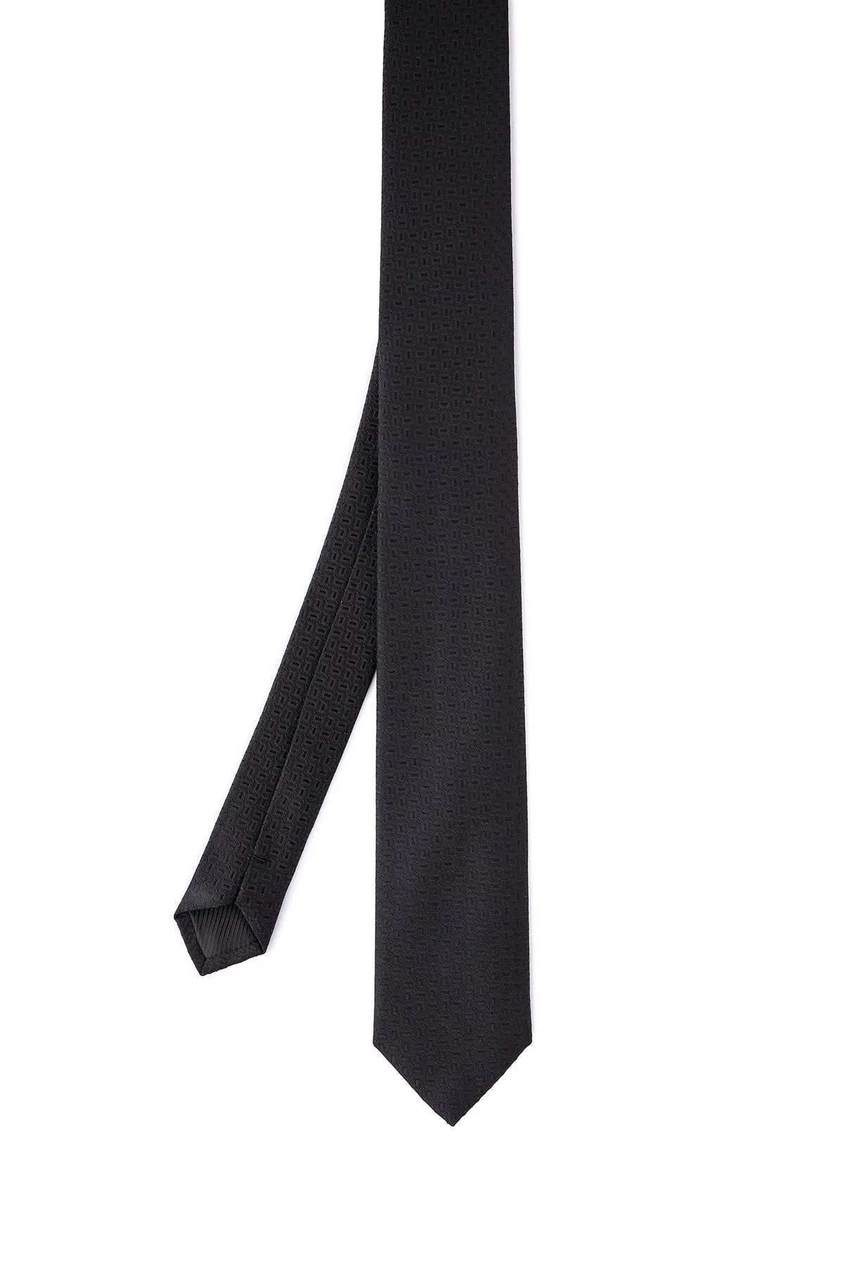 Casual 2.5-inch Slim Black Tie, Navy 35