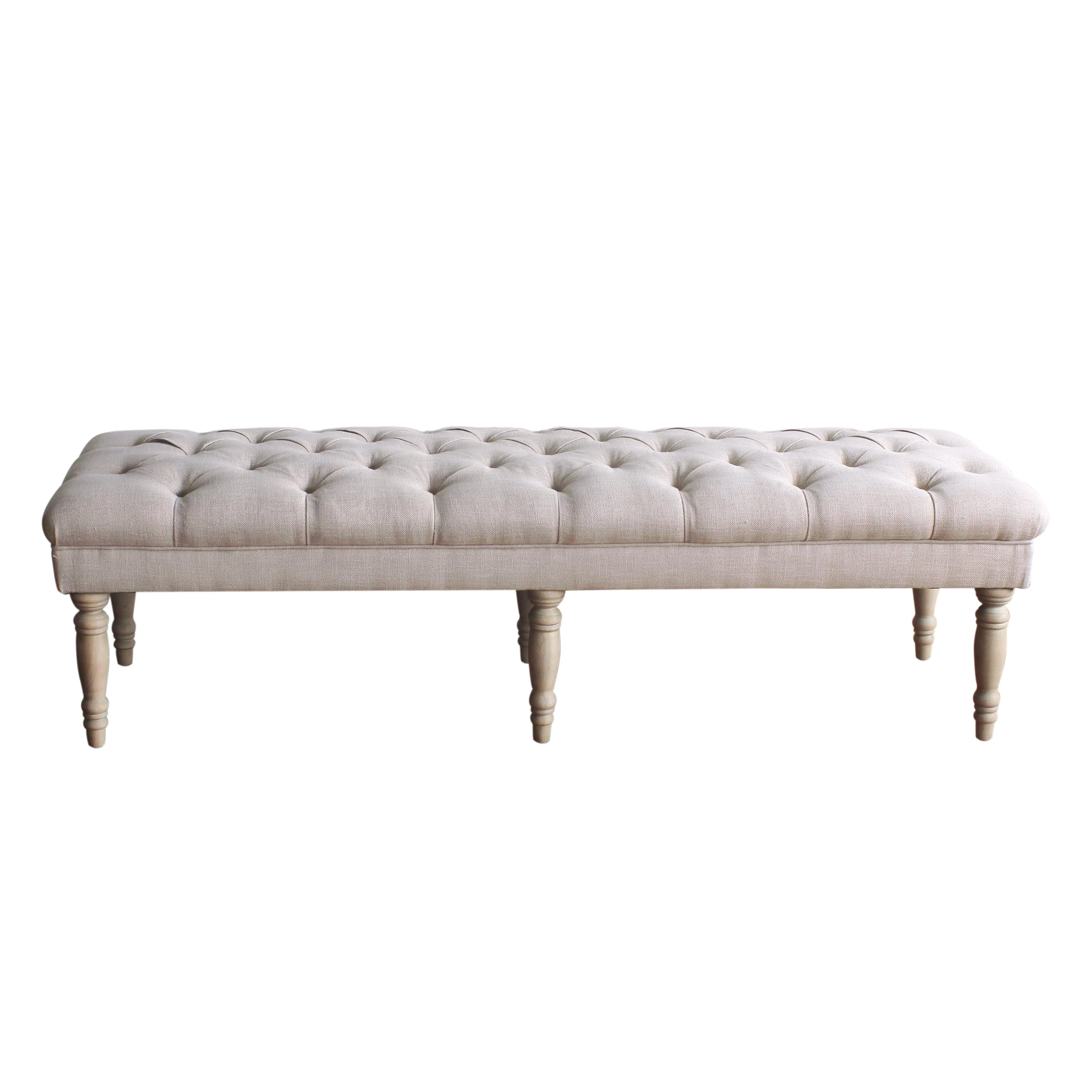 Classic Tufted Bench - Natural