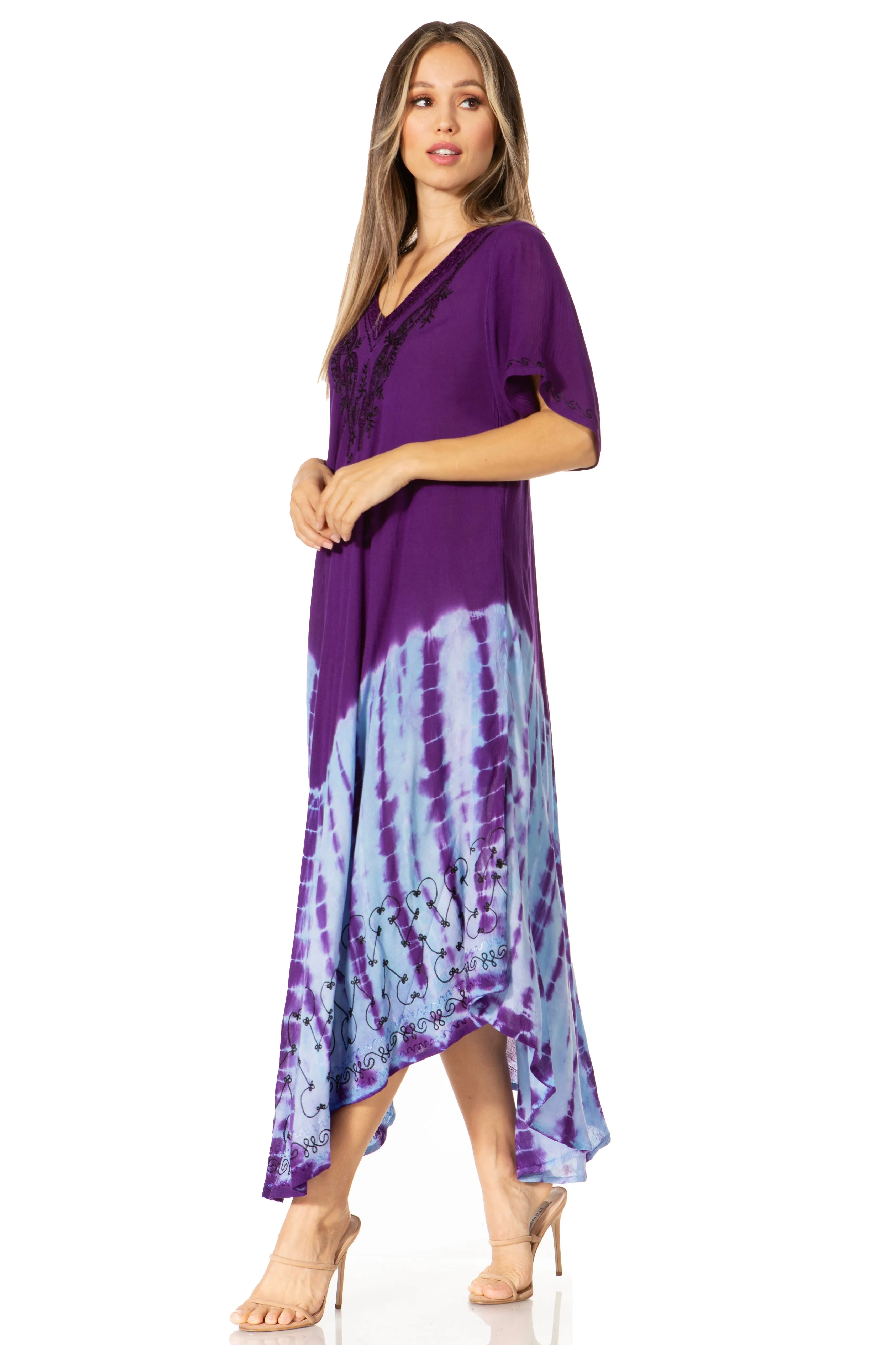 Sakkas Viveka Embroidered Caftan Dress