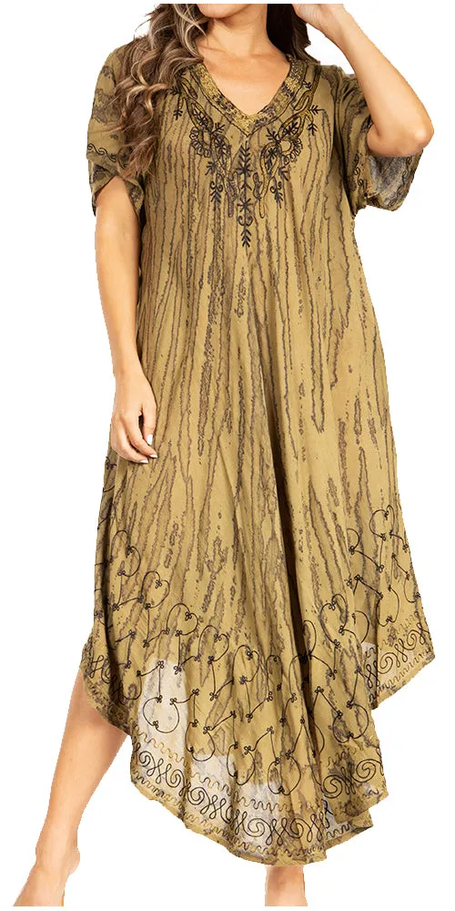 Sakkas Viveka Embroidered Caftan Dress