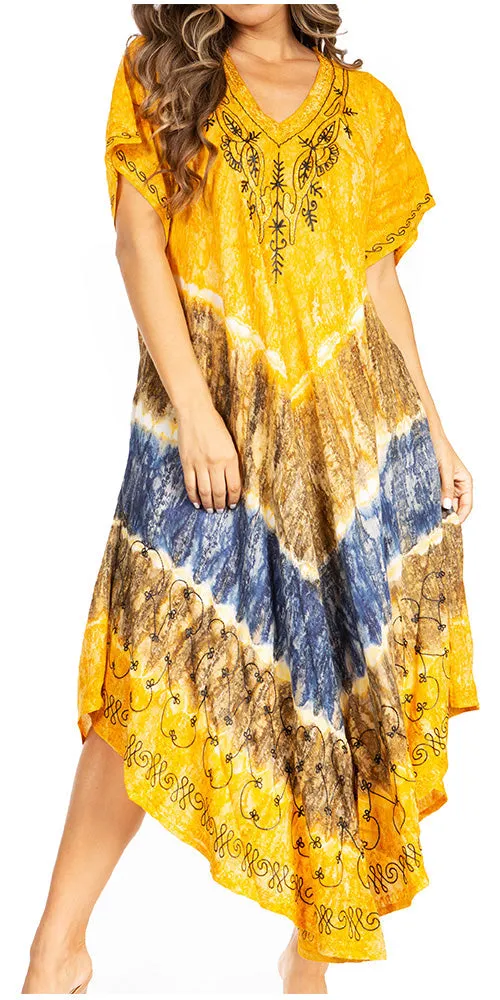 Sakkas Viveka Embroidered Caftan Dress