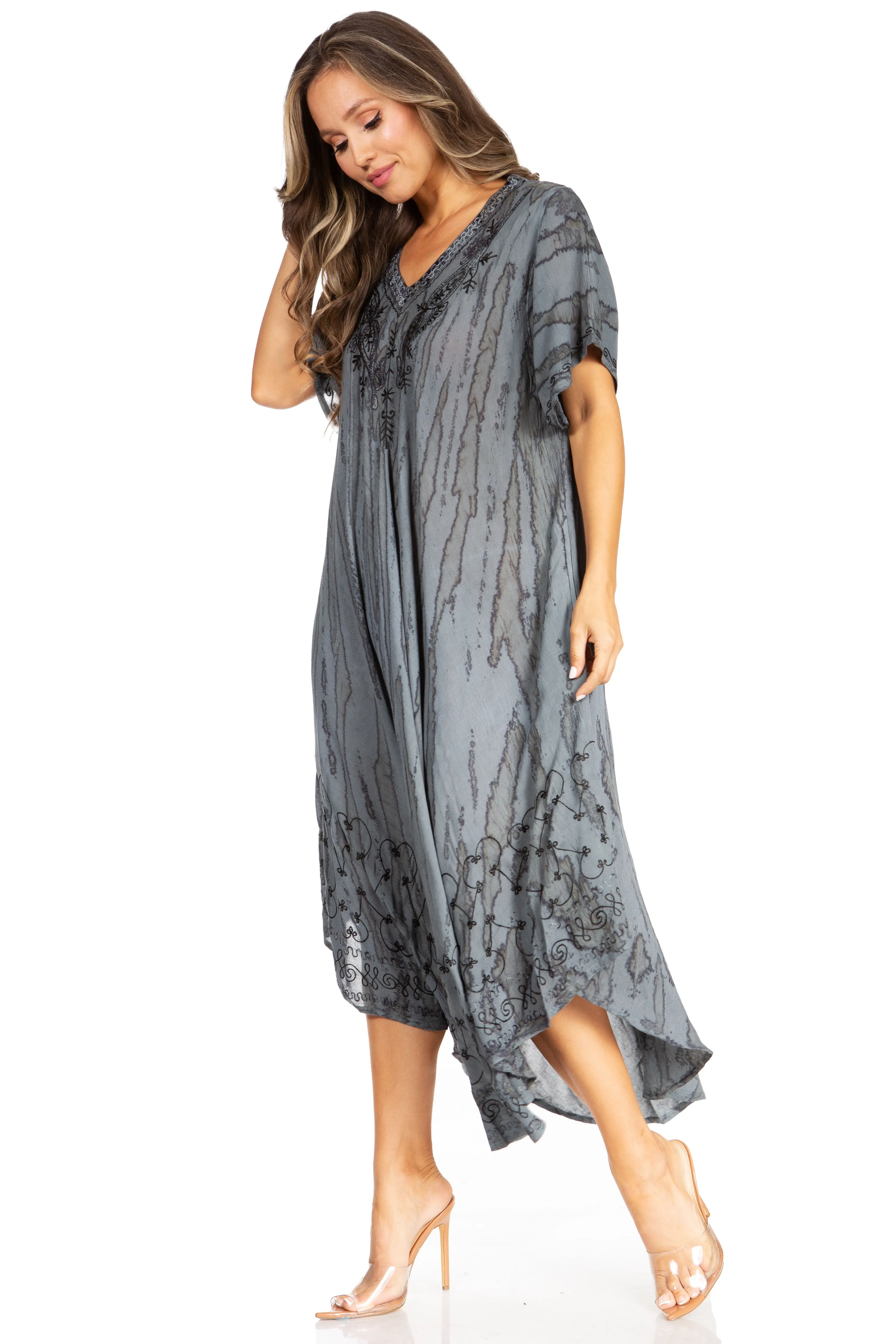 Sakkas Viveka Embroidered Caftan Dress