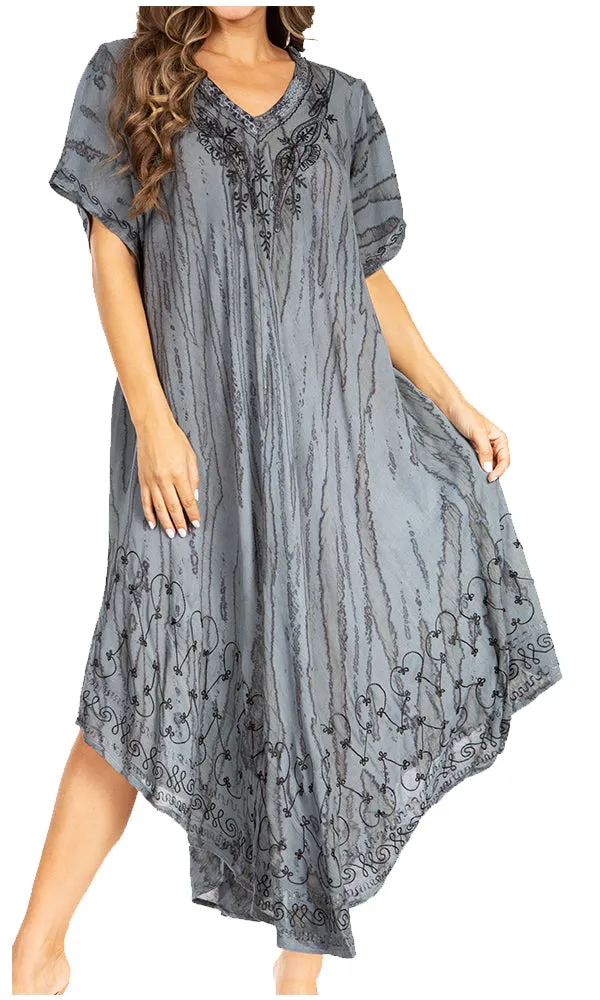 Sakkas Viveka Embroidered Caftan Dress