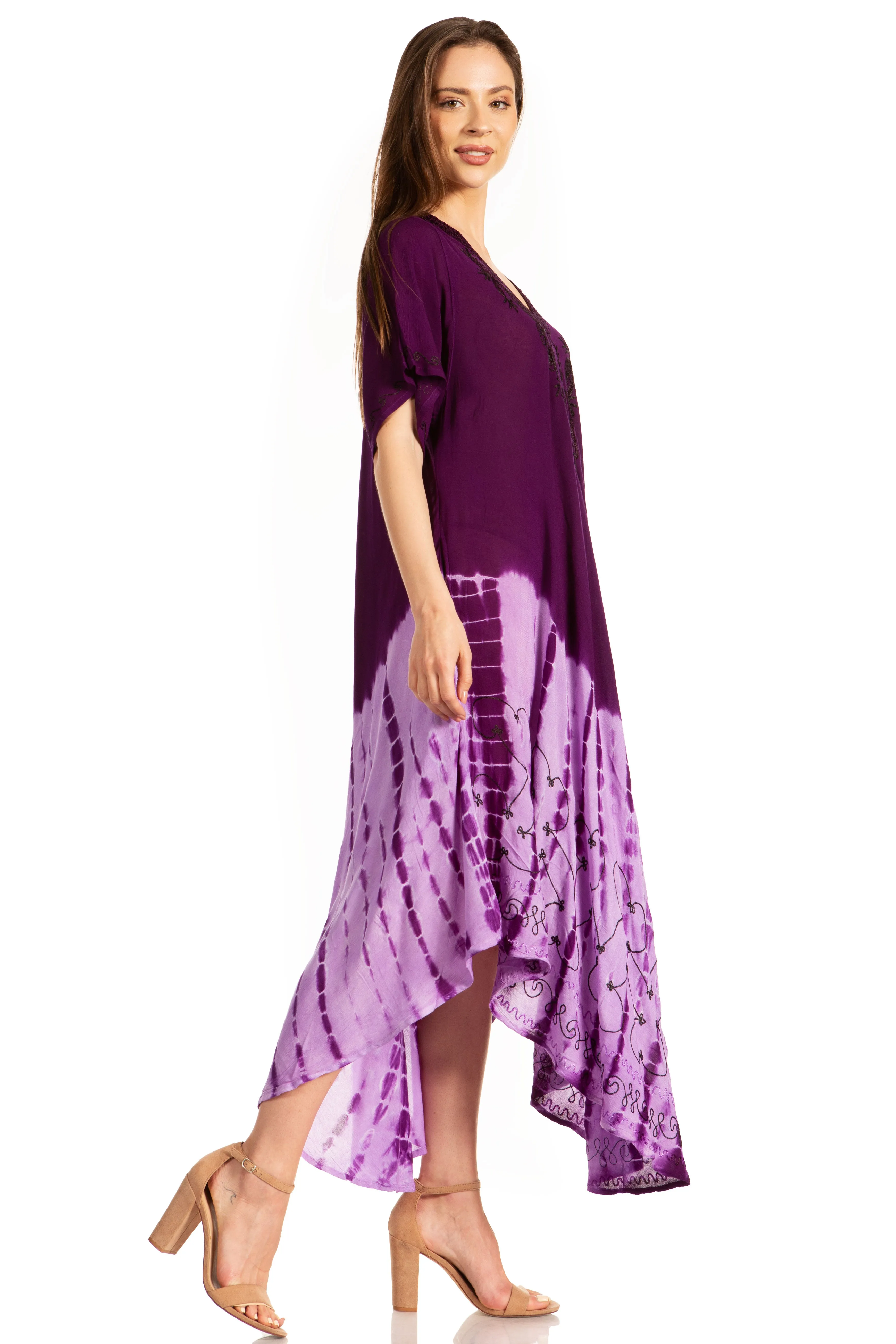 Sakkas Viveka Embroidered Caftan Dress