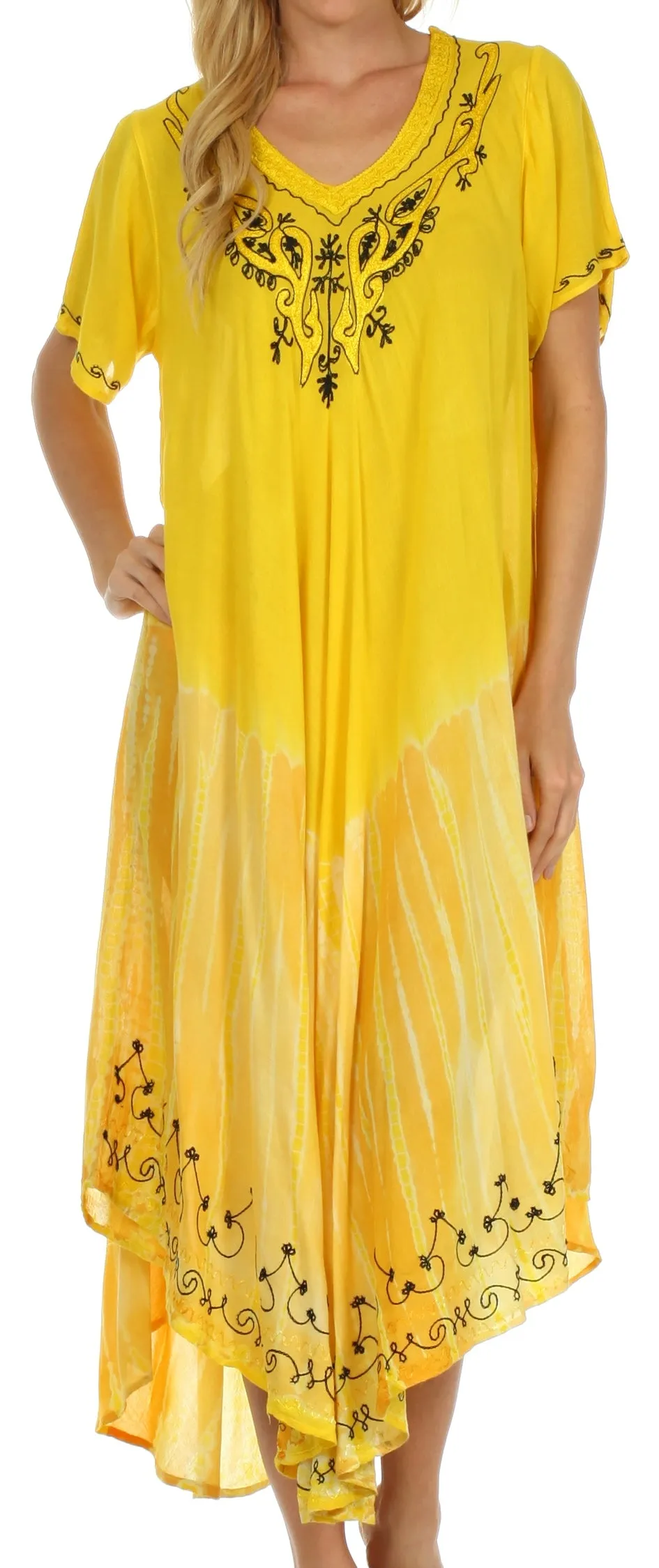 Sakkas Viveka Embroidered Caftan Dress